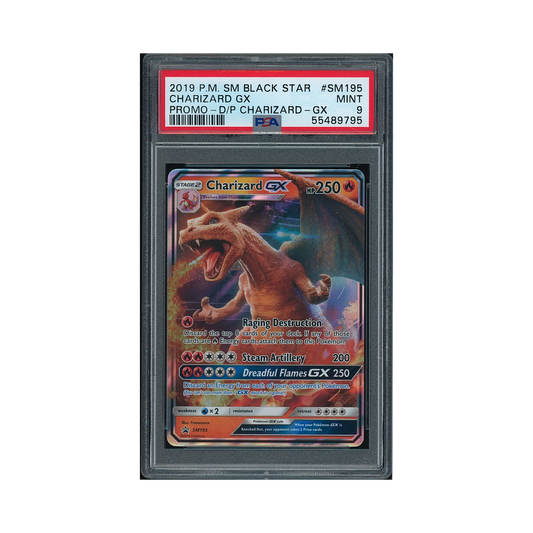 2019 Pokemon SM Black Star Promo Charizard GX #SM195 PSA 9