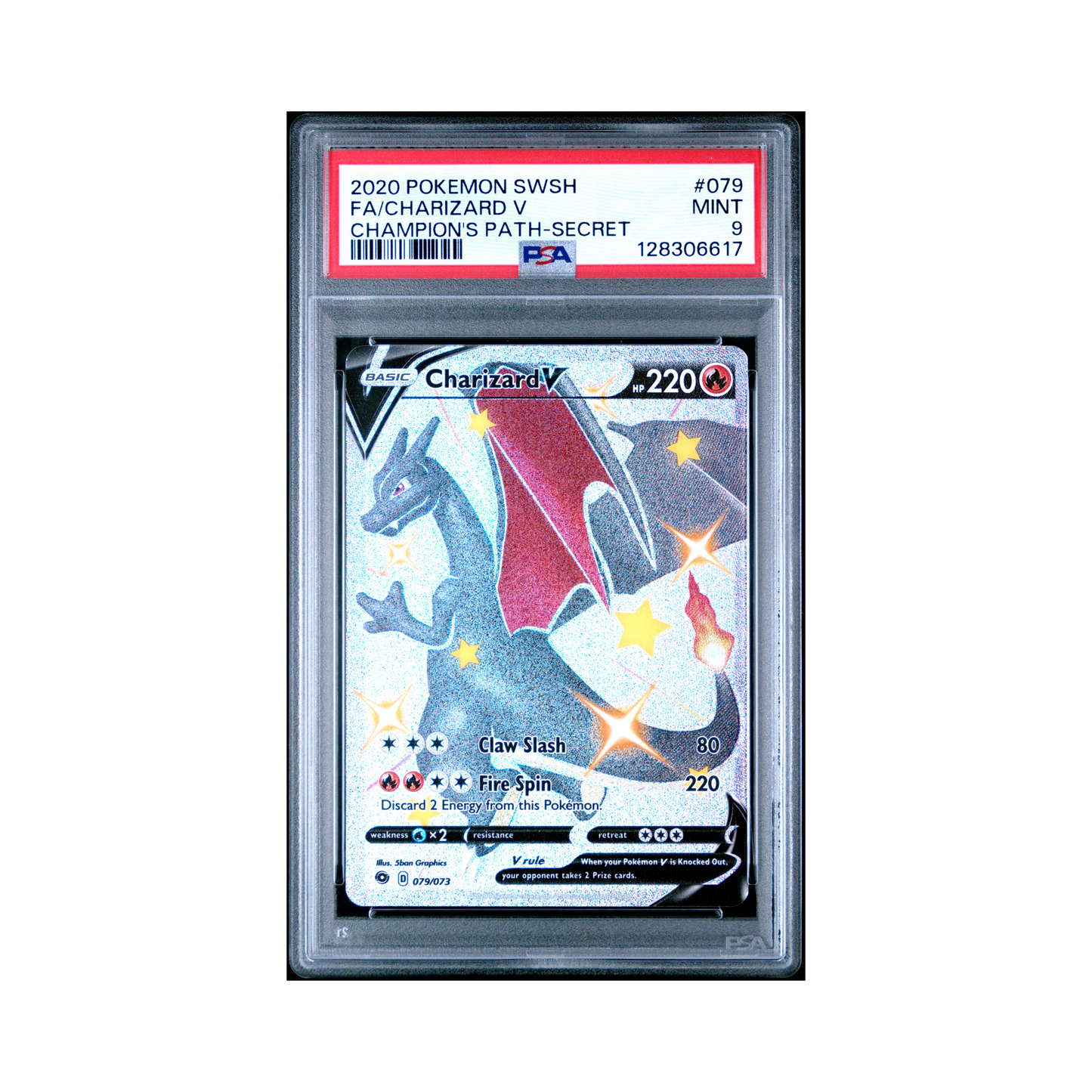 2020 Pokemon Sword & Shield Champion's Path Charizard V #079 PSA 9