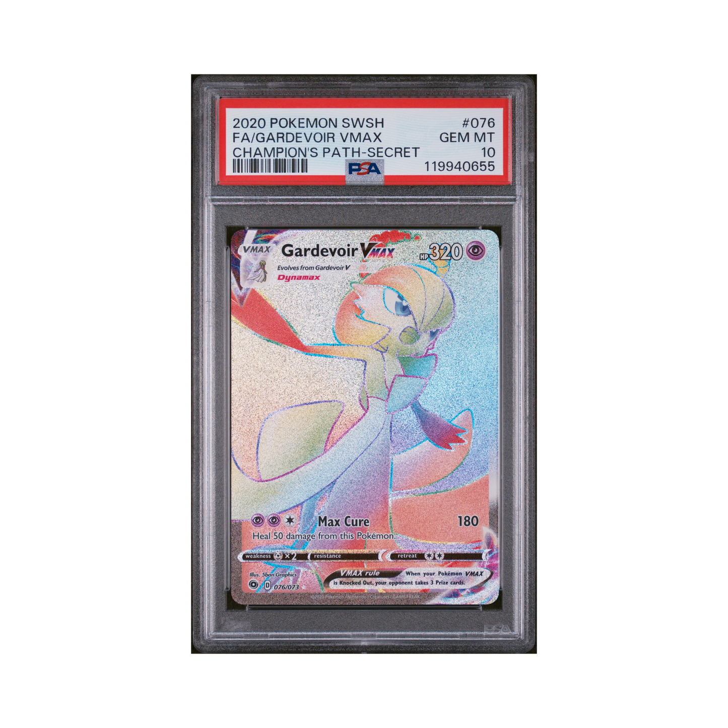 2020 Pokemon Sword & Shield Champion's Path Gardevoir VMAX #076 PSA 10