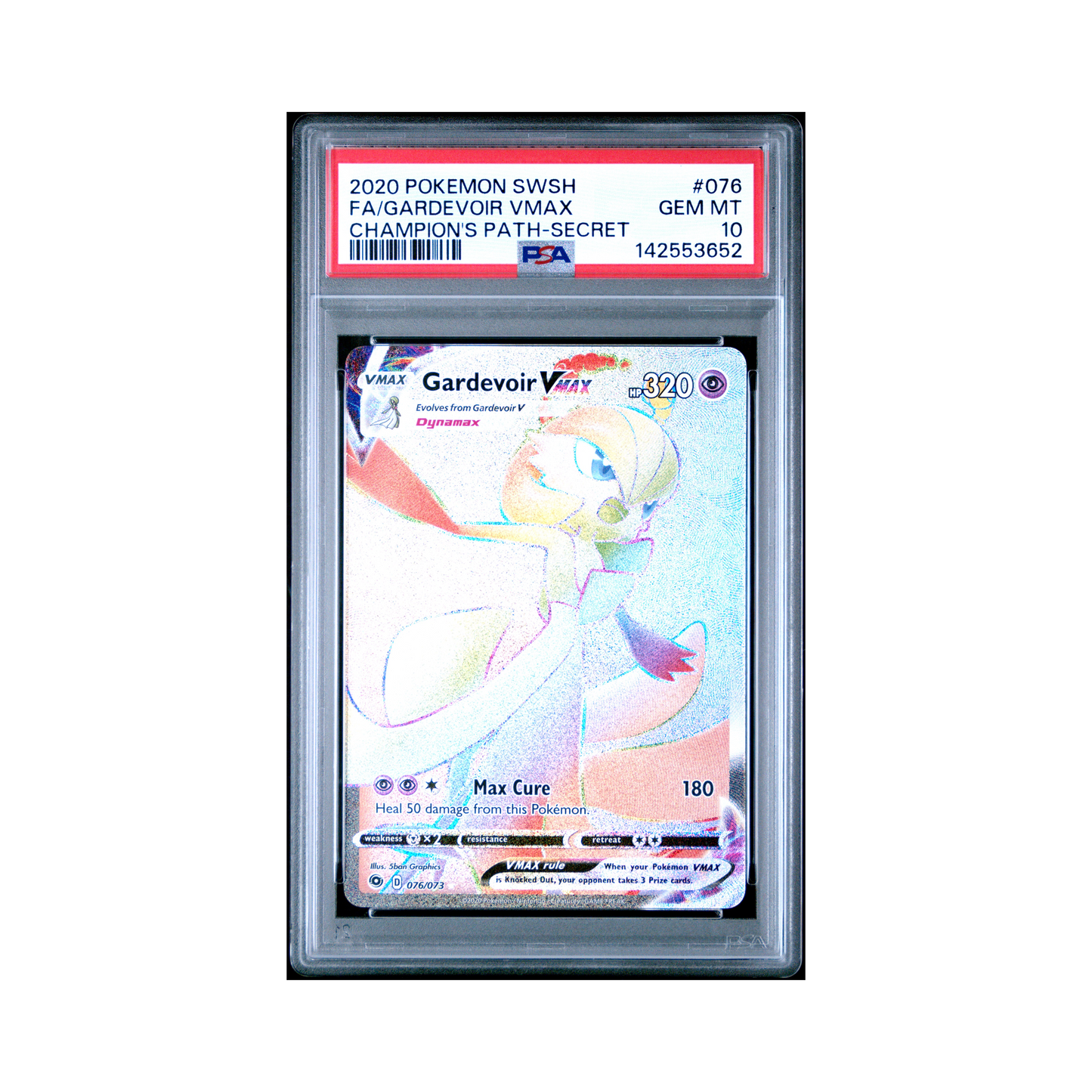 2020 Pokemon Sword & Shield Champion's Path Gardevoir VMAX #076 PSA 10