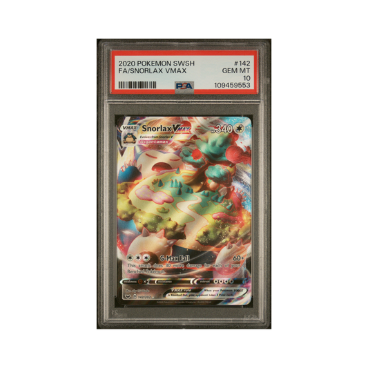2020 Pokemon Sword & Shield Snorlax VMAX #142 PSA 10