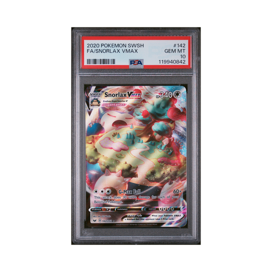 2020 Pokemon Sword & Shield Snorlax VMAX #142 PSA 10