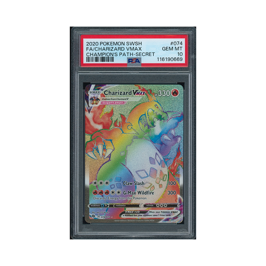 2020 Pokemon Sword & Shield Champion's Path Charizard VMAX #074 PSA 10