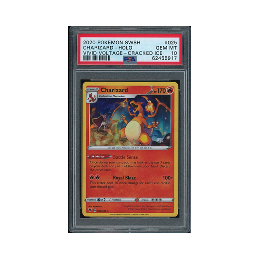 2020 Pokemon Sword & Shield Vivid Voltage Charizard #025 PSA 10