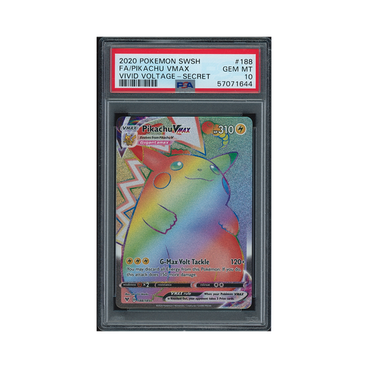 2020 Pokemon Sword & Shield Vivid Voltage Secret Pikachu VMAX #188 PSA 10