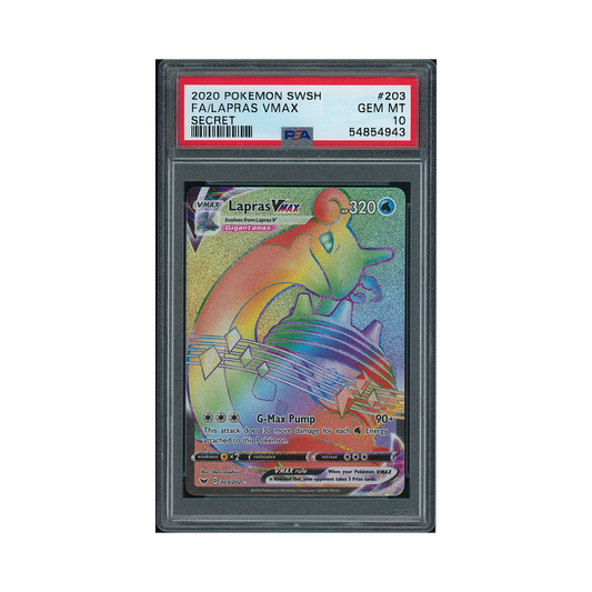 2020 Pokemon Sword & Shield Lapras VMAX #203 PSA 10