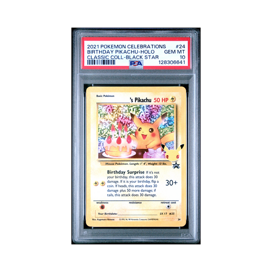 2021 Pokemon Celebrations Classic Collection Birthday Pikachu #24 PSA 10