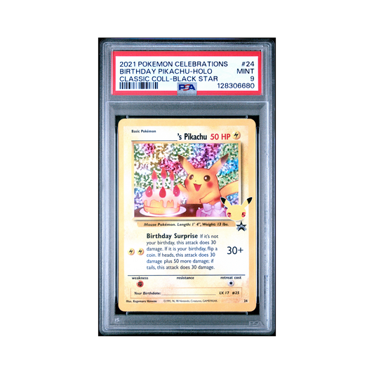 2021 Pokemon Celebrations Classic Collection Birthday Pikachu #24 PSA 9