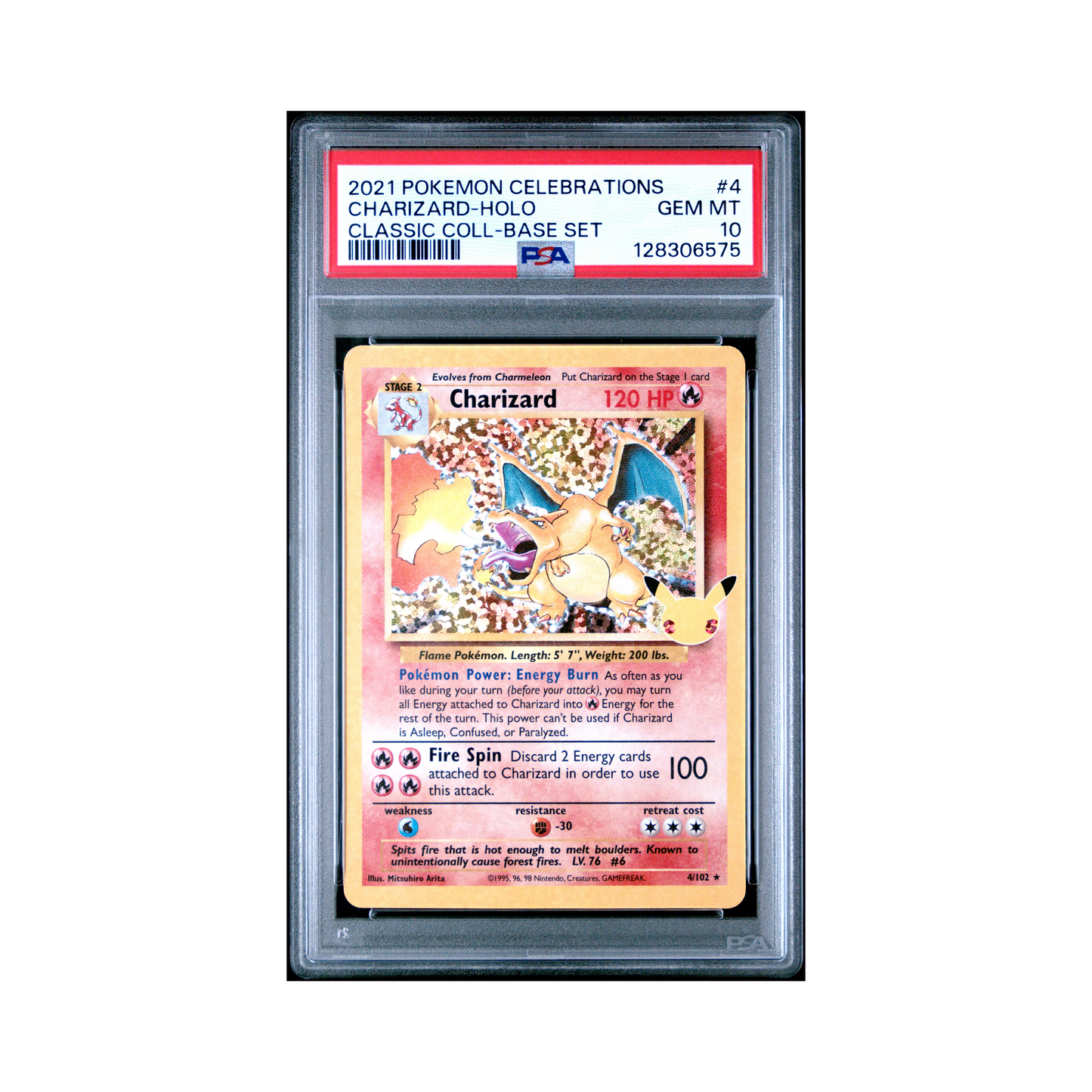 2021 Pokemon Celebrations Classic Collection Charizard #4 PSA 10