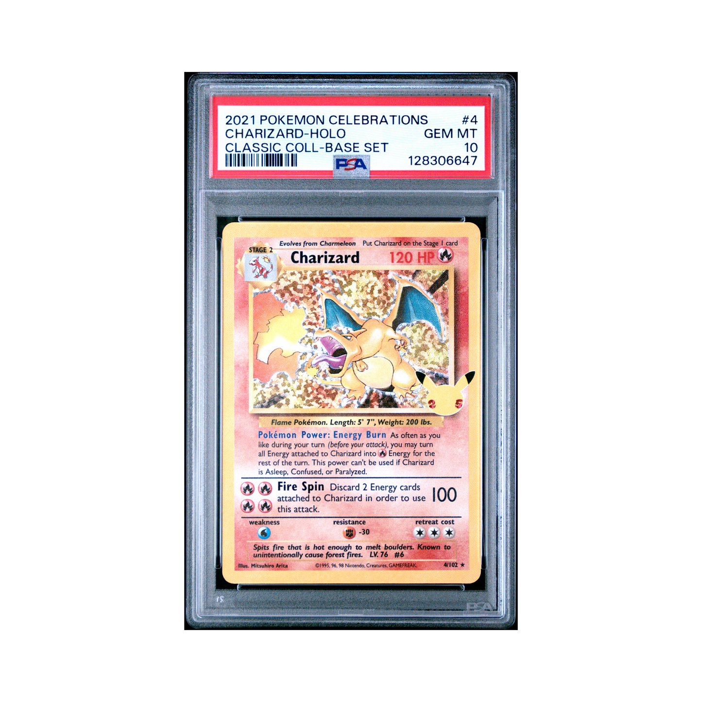2021 Pokemon Celebrations Classic Collection Charizard #4 PSA 10