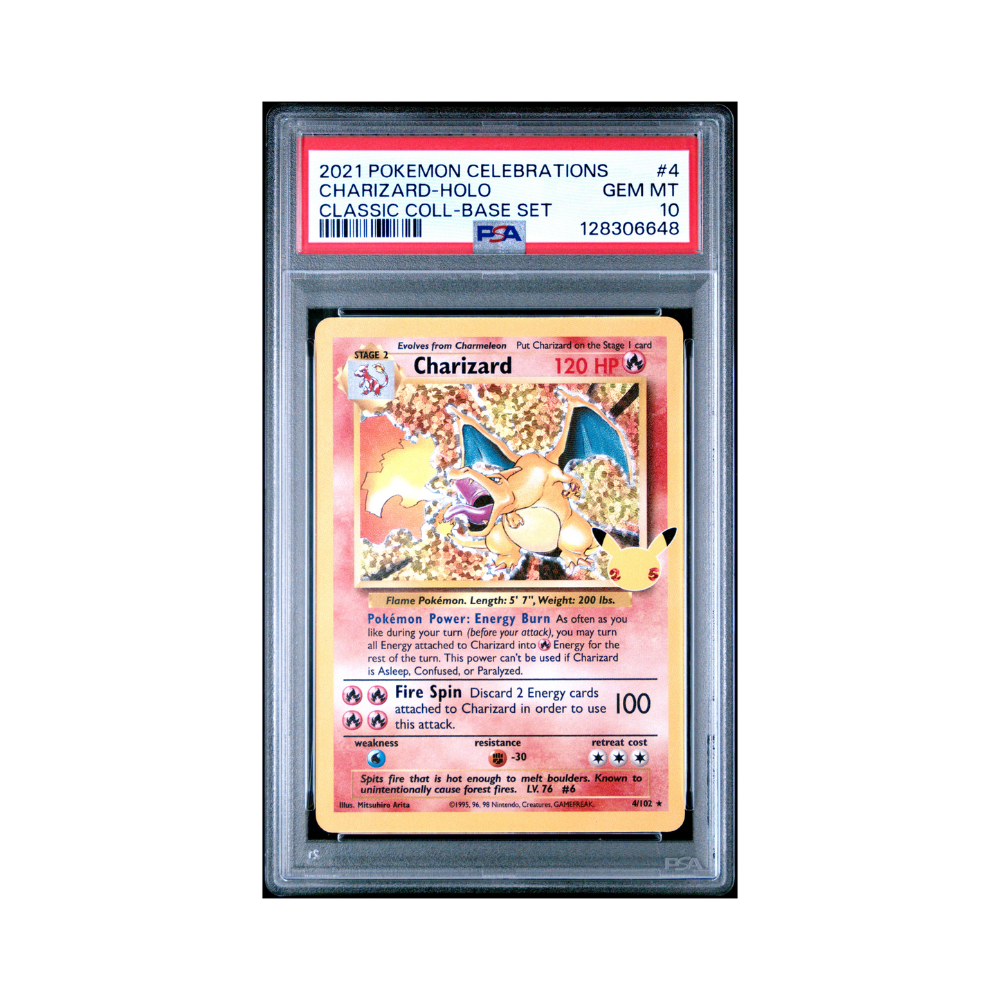 2021 Pokemon Celebrations Classic Collection Charizard #4 PSA 10