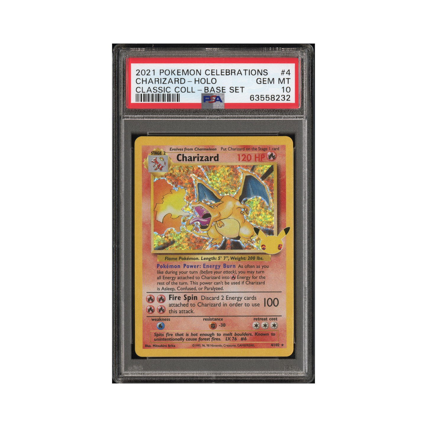 2021 Pokemon Celebrations: Classic Collection Charizard #4 PSA 10