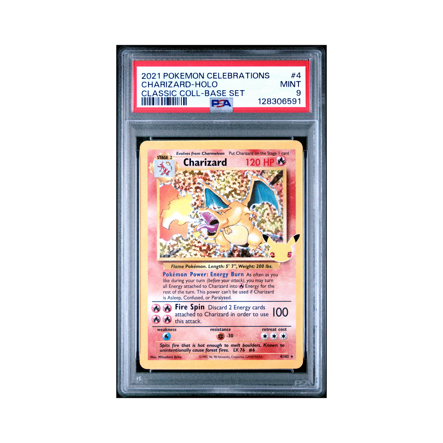 2021 Pokemon Celebrations Classic Collection Charizard #4 PSA 9