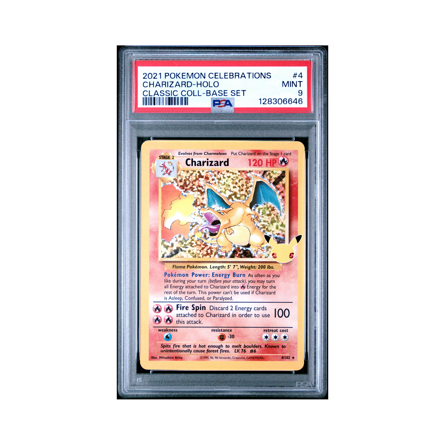 2021 Pokemon Celebrations Classic Collection Charizard #4 PSA 9