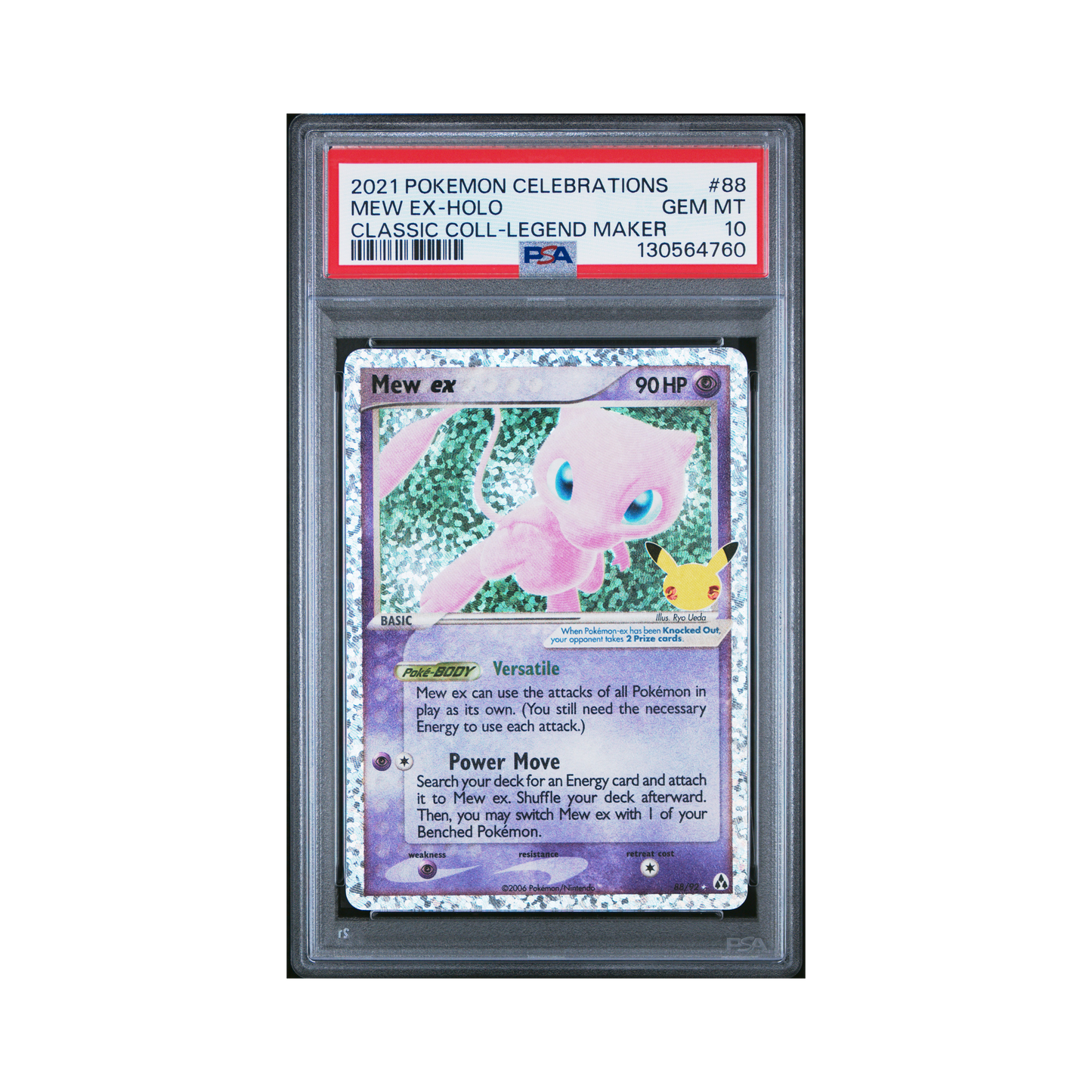 2021 Pokemon Celebrations Classic Collection Mew EX #88 PSA 10