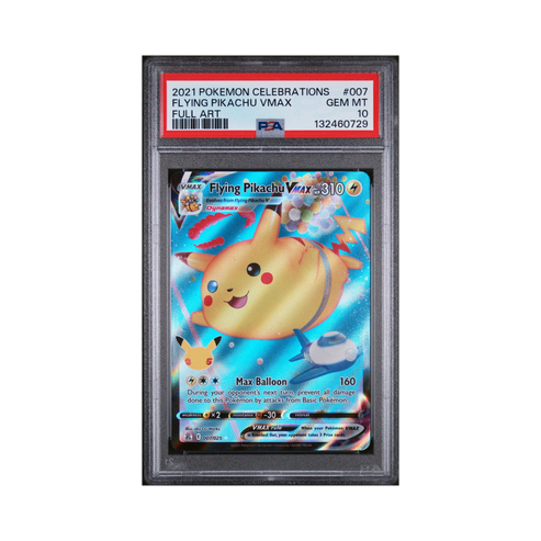 2021 Pokemon Celebrations Flying Pikachu VMAX #7 PSA 10 – Common Lands