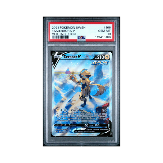 2021 Pokemon Chilling Reign Zeraora V #166 PSA 10