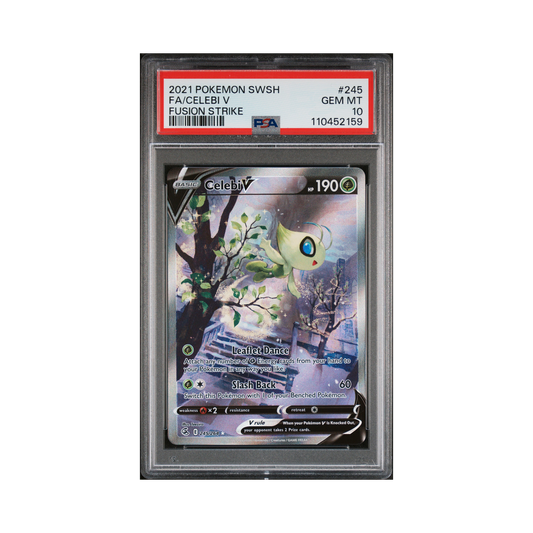 2021 Pokemon Fusion Strike Celebi V #245 PSA 10