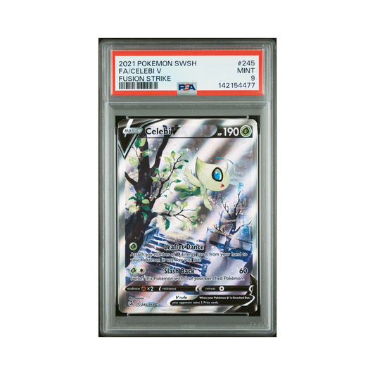 2021 Pokemon Fusion Strike Celebi V #245 PSA 9