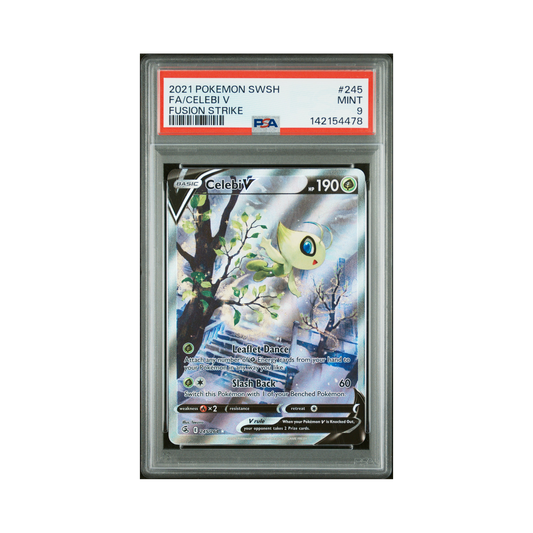 2021 Pokemon Fusion Strike Celebi V #245 PSA 9