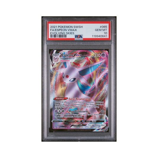 2021 Pokemon Sword & Shield Evolving Skies Espeon VMAX #065 PSA 10