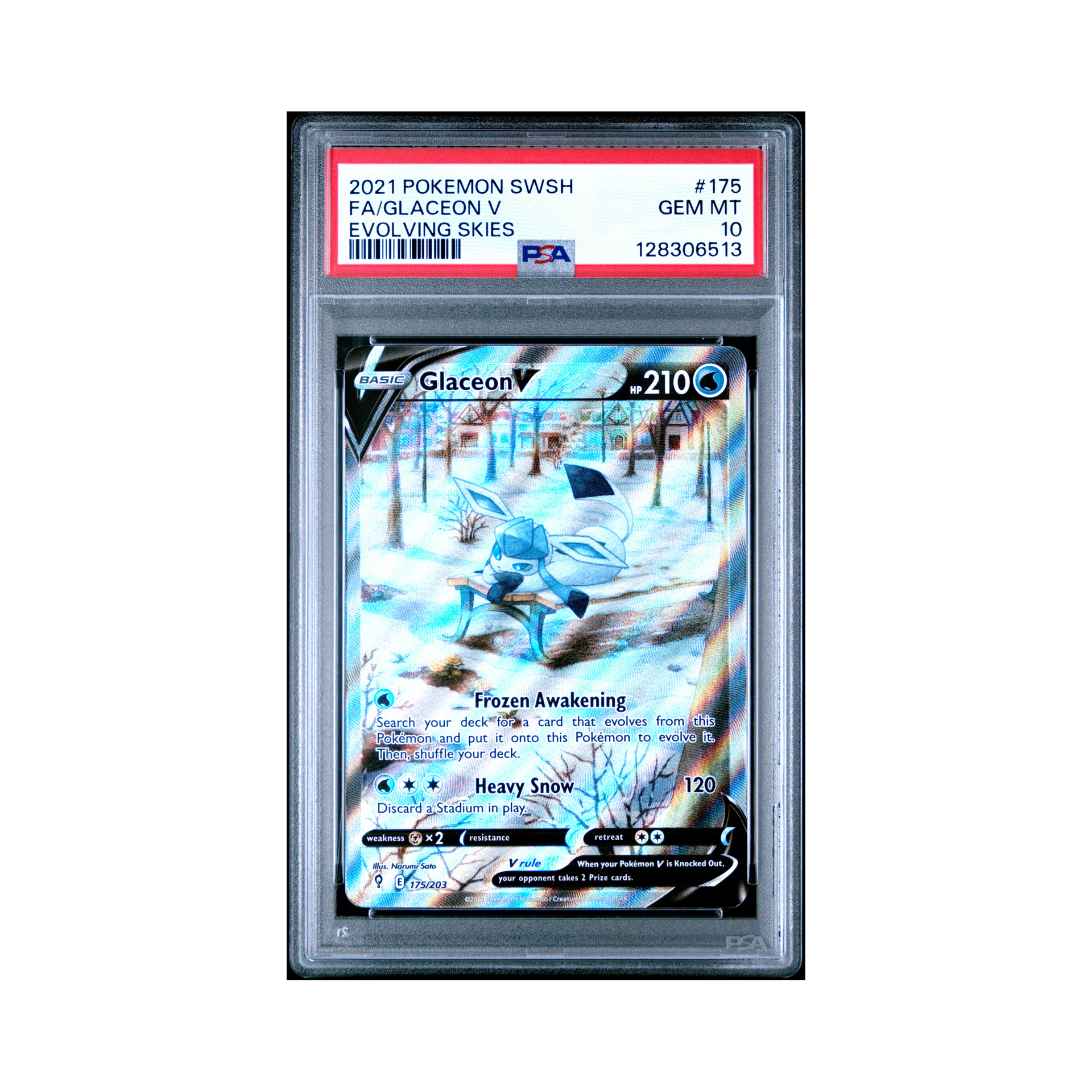 2021 Pokemon Sword & Shield Evolving Skies Glaceon V #175 PSA 10 – Common Lands