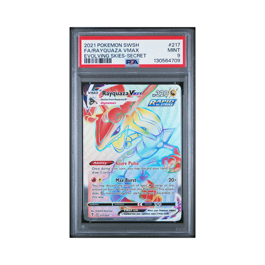 2021 Pokemon Sword & Shield Evolving Skies Rayquaza VMAX #217 PSA 9