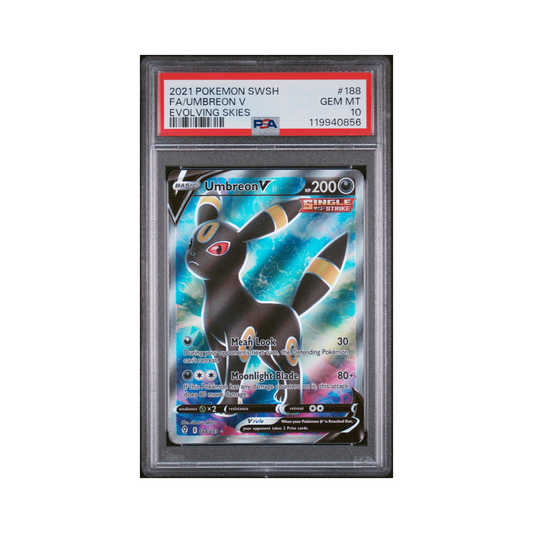 2021 Pokemon Sword & Shield Evolving Skies Umbreon V #188 PSA 10