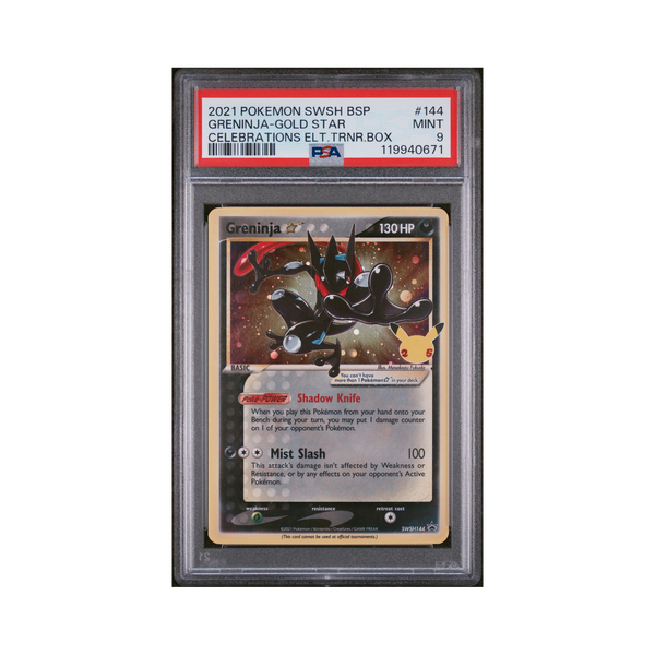 【PSA9】ゲッコウガ★[144]英語版 ゴールドスター プロモGreninja 2021 Pokemon SWSH Black Star Promo Greninja-gold Star #144 PSA 9