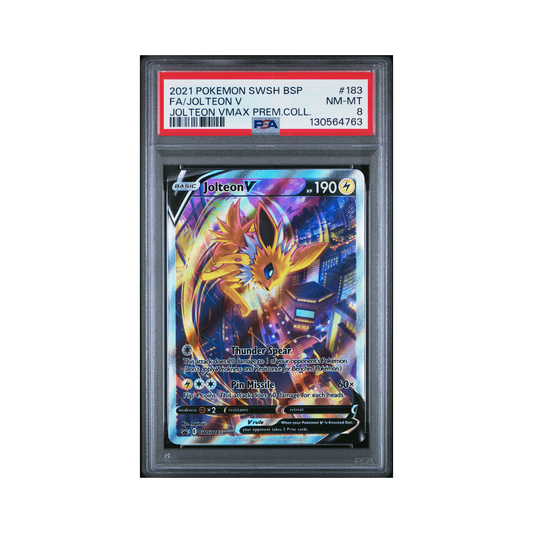 2021 Pokemon SWSH Black Star Promo Jolteon V #183 PSA 8