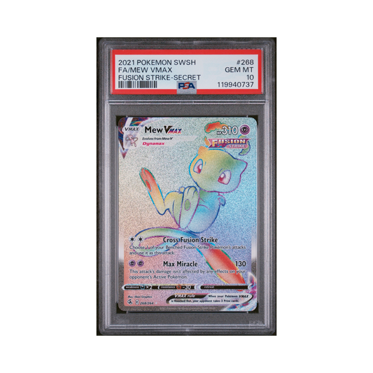 2021 Pokemon Sword & Shield Fusion Strike Mew VMAX #268 PSA 10