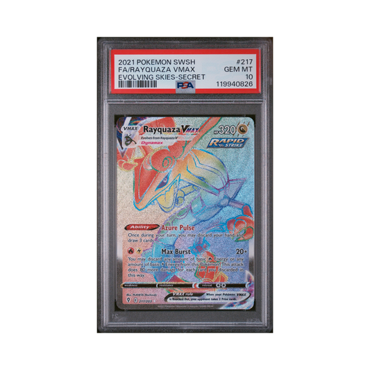 2021 Pokemon Sword & Shield Evolving Skies Rayquaza VMAX #217 PSA 10