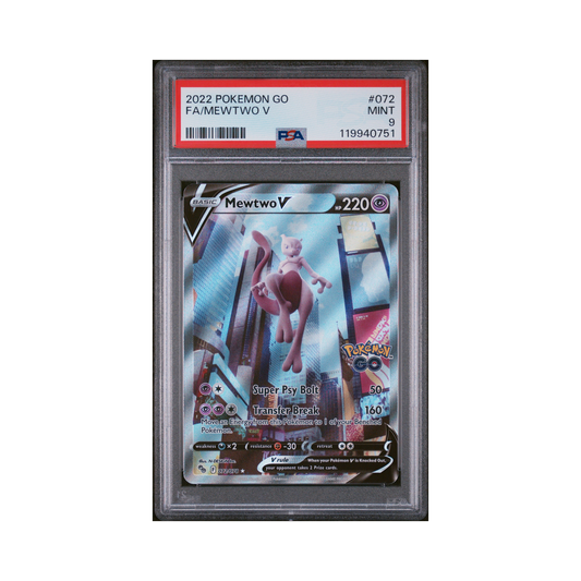 2022 Pokemon Go Mewtwo V #072 PSA 9