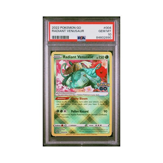 2022 Pokemon GO RADIANT VENUSAUR #004 PSA 10