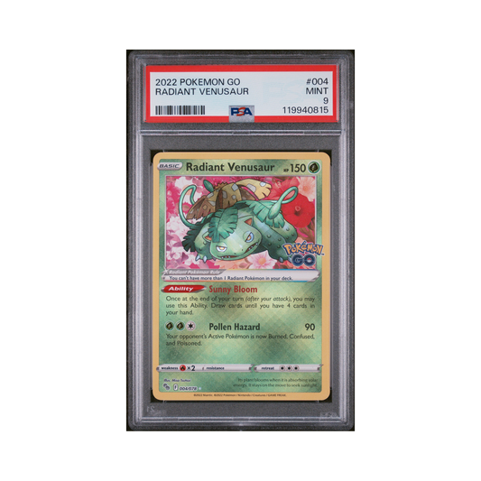 2022 Pokemon Go Radiant Venusaur #004 PSA 9