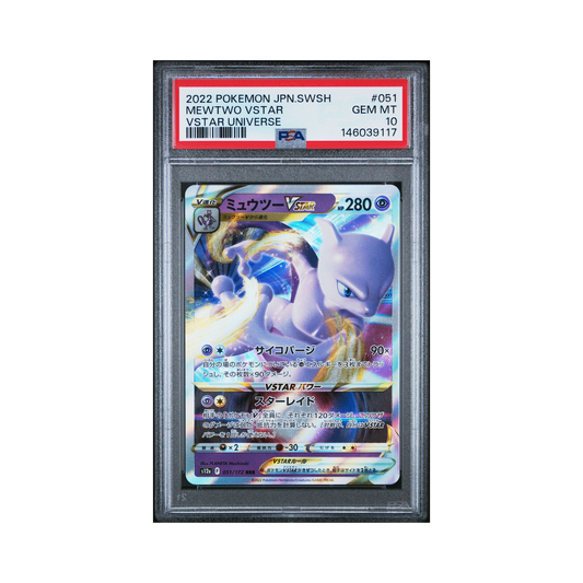 2022 Pokemon JAPANESE SWORD & SHIELD VSTAR UNIVERSE MEWTWO VSTAR #051 PSA 10