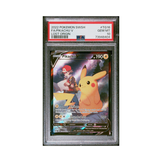 2022 Pokemon Lost Origin Trainer Gallery Pikachu V #TG16 PSA 10