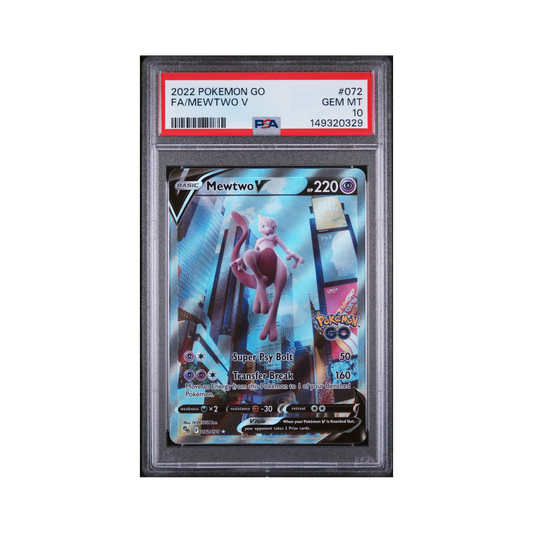 2022 Pokemon Pokemon GO Mewtwo V #72 PSA 10