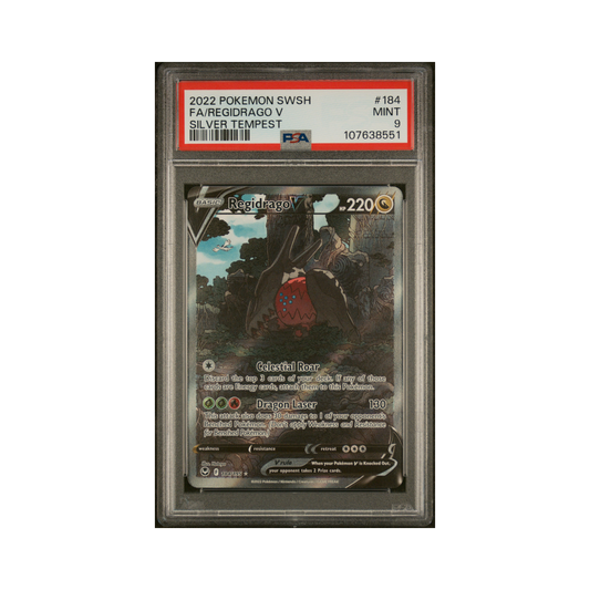 2022 Pokemon Silver Tempest Regidrago V #184 PSA 9