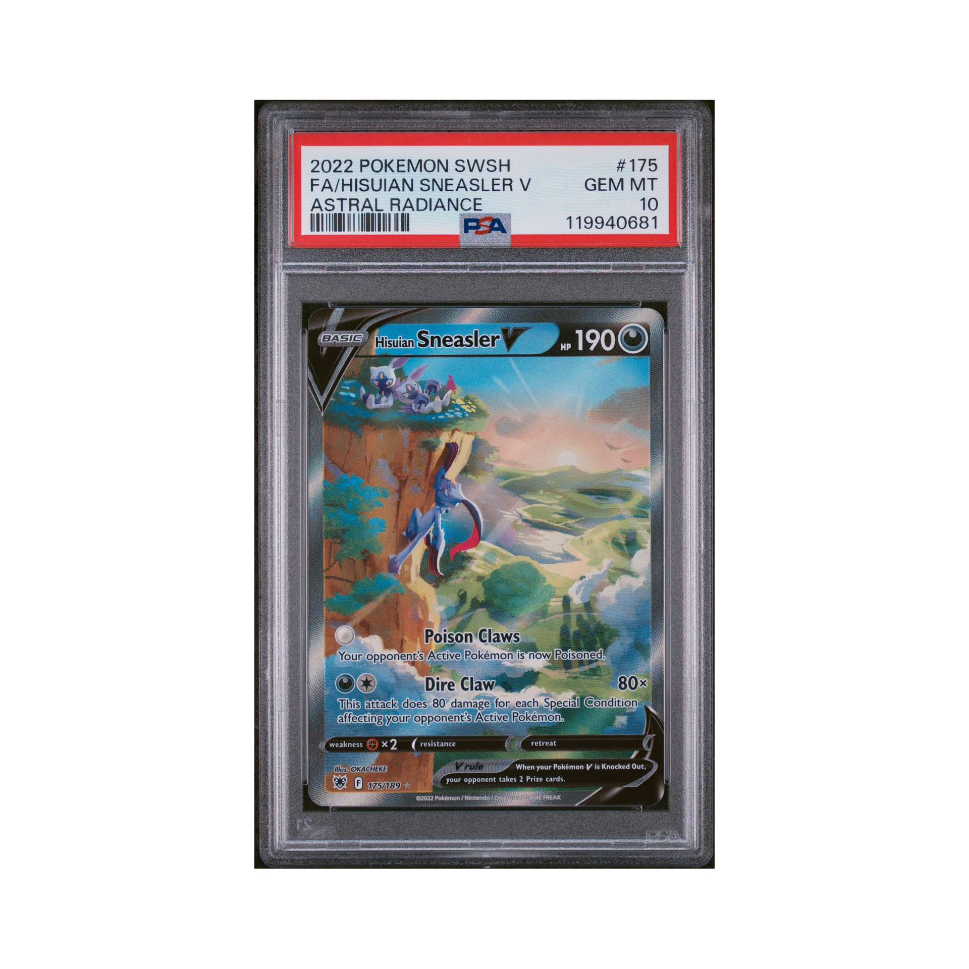 hisuian sneasler v pokemon card value Amazon.com: Hisuian Sneasler V - 094/189 - Ultra Rare - Sword & Shield main image 1