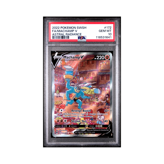2022 Pokemon Sword & Shield Astral Radiance Machamp V #172 PSA 10