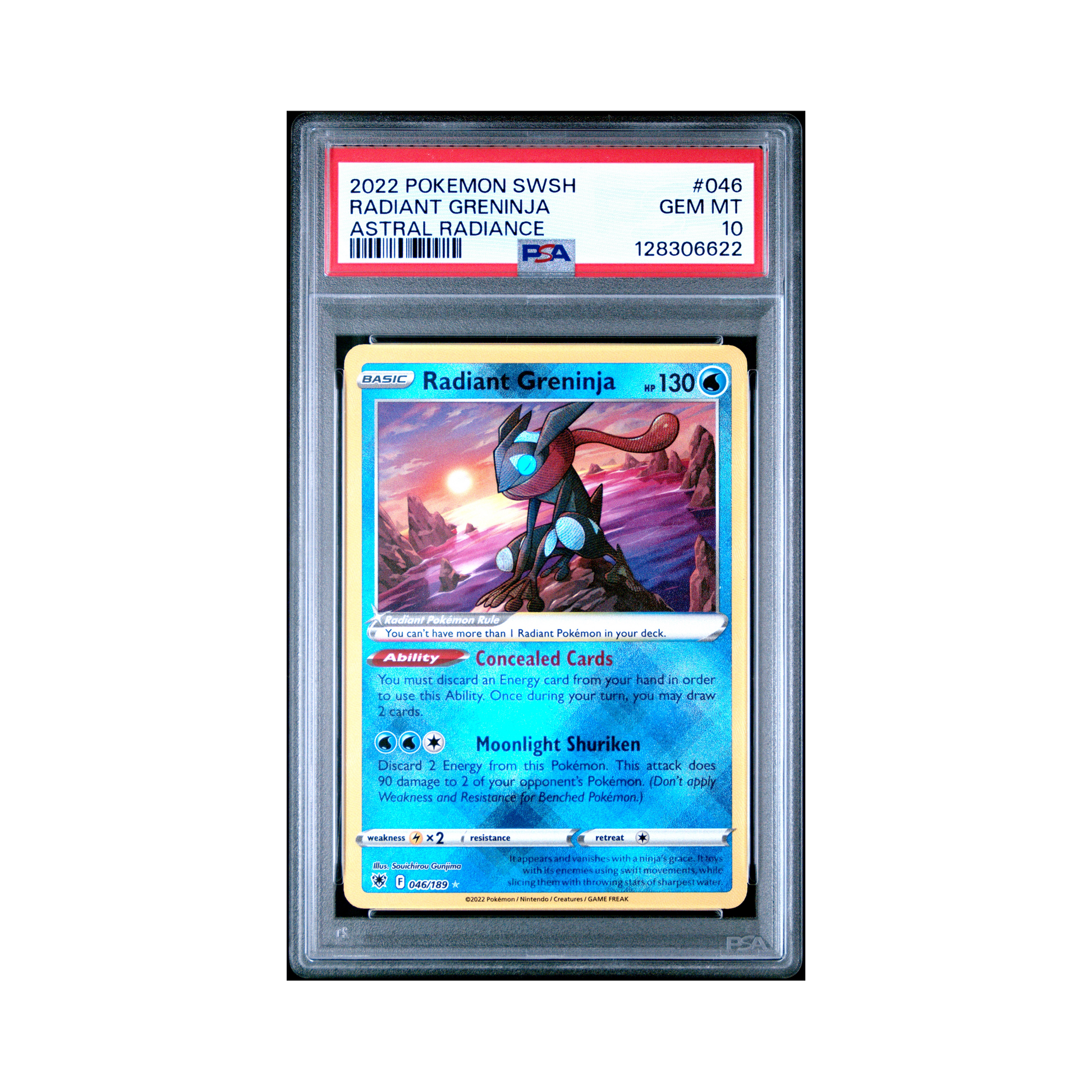 2022 Pokemon Sword & Shield Astral Radiance Radiant Greninja #046 PSA 10