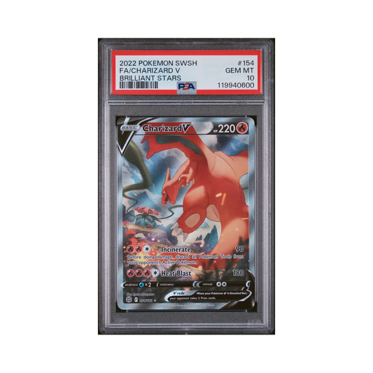 2022 Pokemon Sword & Shield Brilliant Stars Charizard V #154 PSA 10