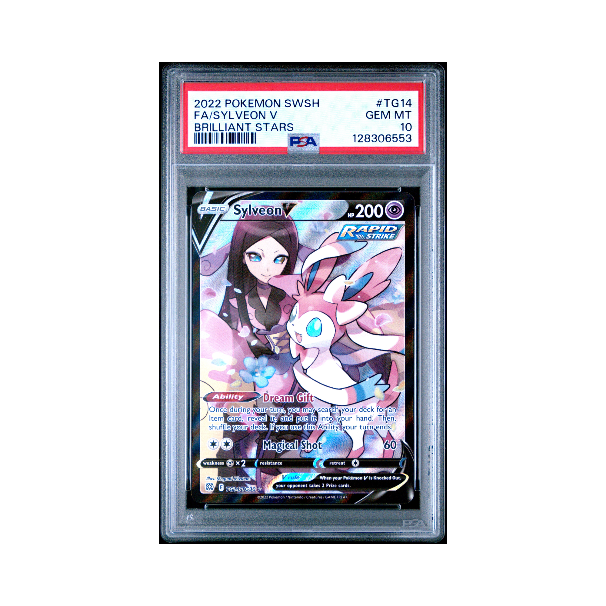 2022 Pokemon Sword & Shield Brilliant Stars Sylveon V #TG14 PSA 10 ...