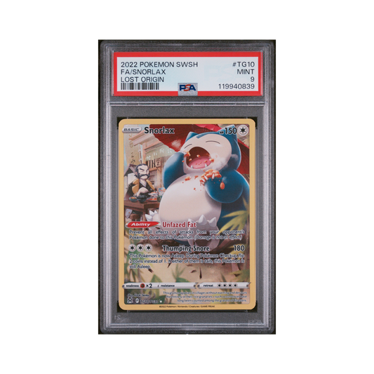 2022 Pokemon Sword & Shield Lost Origin Snorlax #TG10 PSA 9