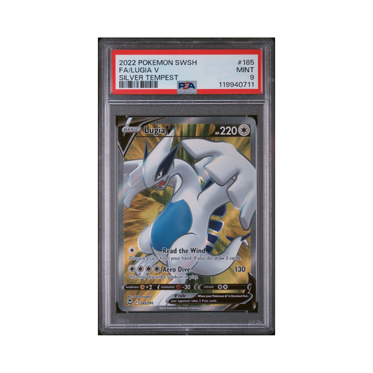 2022 Pokemon Sword & Shield Silver Tempest Lugia V #185 PSA 9