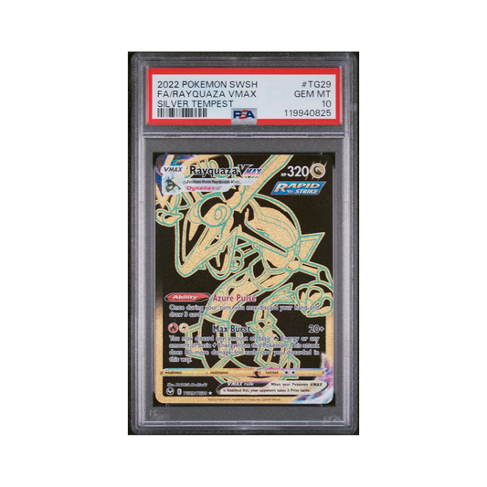 2022 Pokemon Sword & Shield Silver Tempest Rayquaza VMAX #TG29 PSA 10