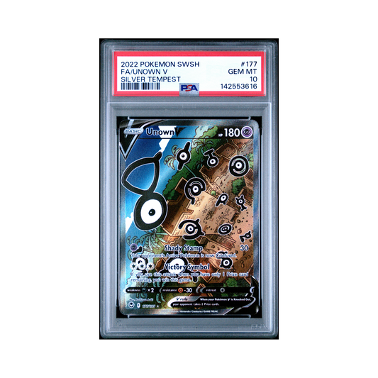 2022 Pokemon Sword & Shield Silver Tempest Unown V #177 PSA 10