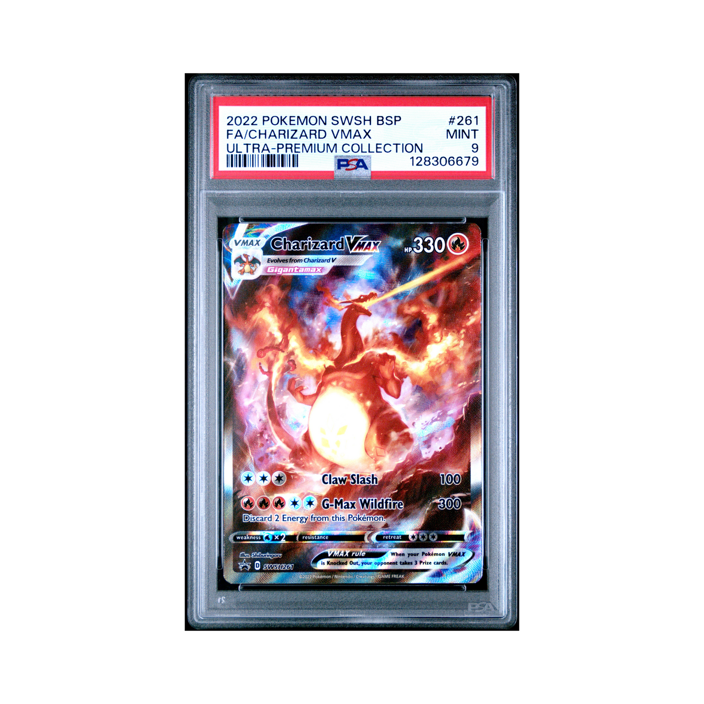 2022 Pokemon SWSH Black Star Promo Charizard VMAX #261 PSA 9
