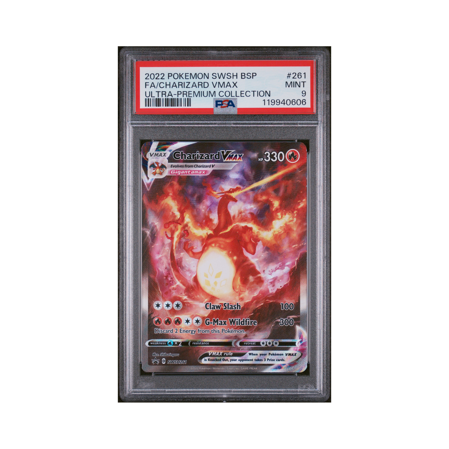 2022 Pokemon SWSH Black Star Promo Charizard VMAX #261 PSA 9